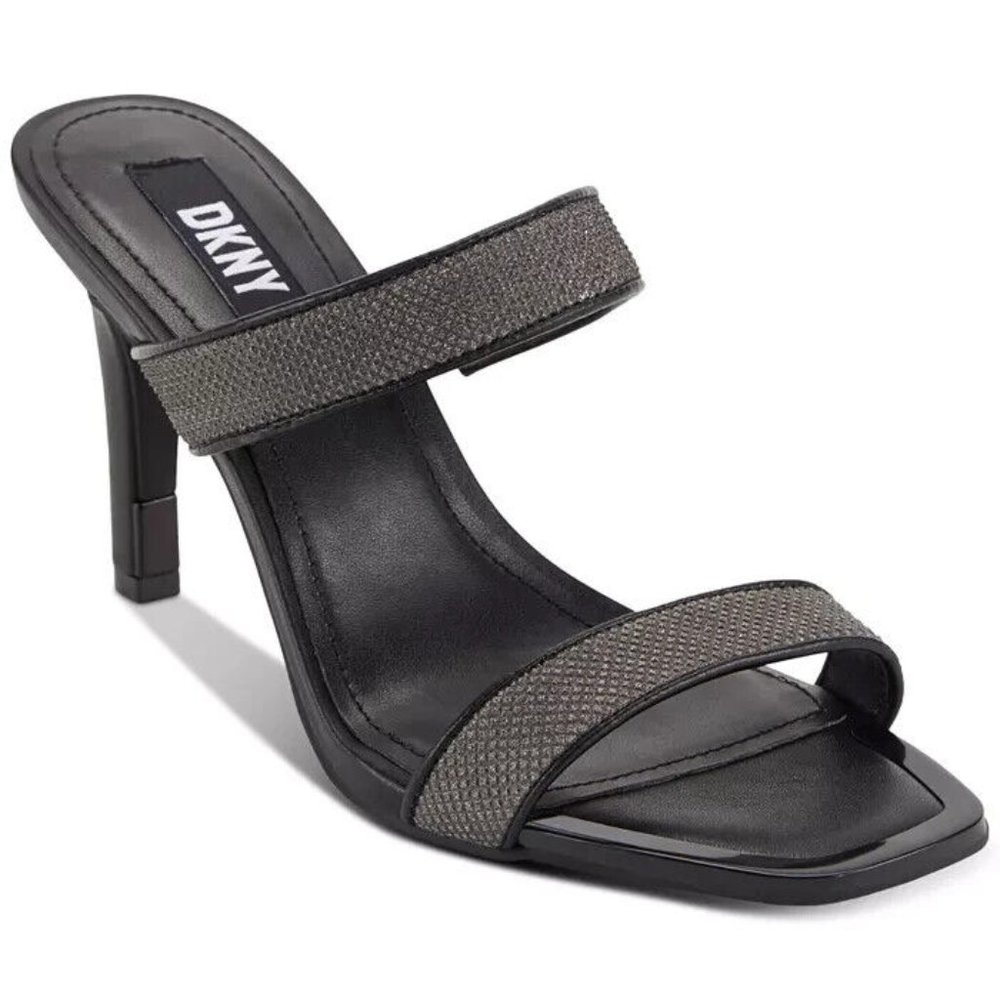 DKNY Womens Black Baria Dress Sandals 8M